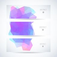 Abstract vector mosaic banners N18