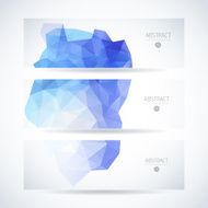 Abstract vector mosaic banners N19