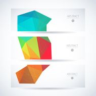 Abstract vector mosaic banners N20