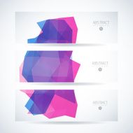 Abstract vector mosaic banners N22