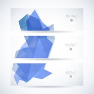 Abstract vector mosaic banners N24