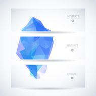 Abstract vector mosaic banners N26