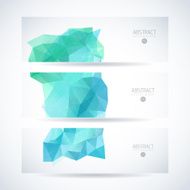 Abstract vector mosaic banners N27