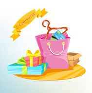 Vector shopping concept illustration N2