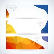 Abstract vector mosaic banners N28