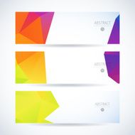Abstract vector mosaic banners N29