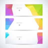 Abstract vector mosaic banners N30