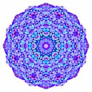 Vector mosaic round banner