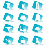 Glossy Fashion icon set