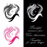 Womans face Template for your design N4