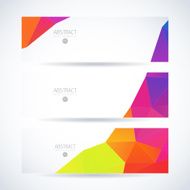 Abstract vector mosaic banners N31