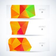Abstract vector mosaic banners N32