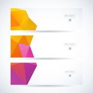 Abstract vector mosaic banners N33