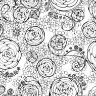 black lace seamless pattern N2