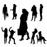 Vector Silhouette Of People N144