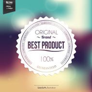 Retro stamp sticker tag label badge on color background N5