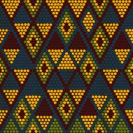 Based on Traditional Ethnic African Ornament Seamless vector pattern