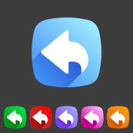 Flat icon back