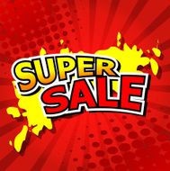 Super sale background with red