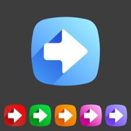 Flat icon arrow right