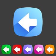 Flat icon arrow left