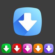 Flat icon arrow down