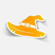 realistic design element witch hat N93