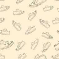 Seamless texture with sneakers