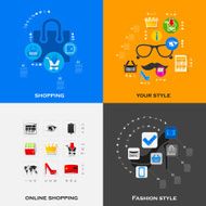 Set of modern stickers Fashion N4
