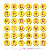 Yellow Button Font On White