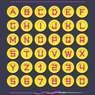 Yellow Button Font