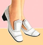 Woman&#039;s white shoes