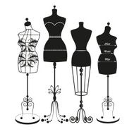 vector vintage tailor&#039;s mannequin N15