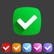 Flat icon tick