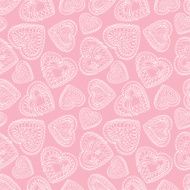 Love hearts vintage lacy stylish sketch pattern