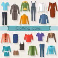 Woman clothing set flat illustration N3