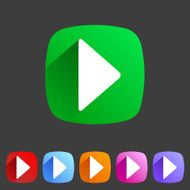Flat icon play