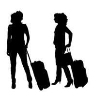 Vector silhouettes of businesswoman N8