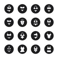 Swimwear Icons - Black Circle Series