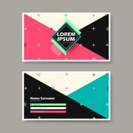 vector business card design template of geometry