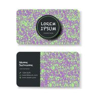 vector business card design template of crayon graffiti