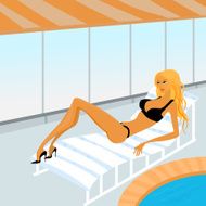 By the pool