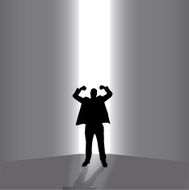 Vector silhouettes of businessman N12