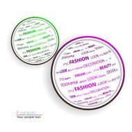 Fashion typography 3d circles