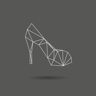 High heel shoes abstract isolated on a white backgrounds N3