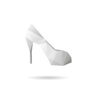 High heel shoes abstract isolated on a white backgrounds N4