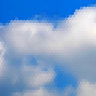 abstract color hexagon sky pattern background