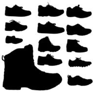 Vector silhouette of shoe