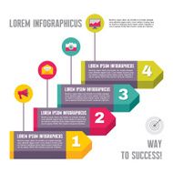 Infographic Business Concept - Steps Options Vector Illustration