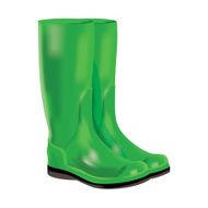 rubber boots on white background N2